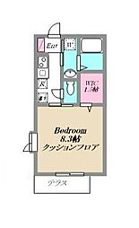 チェリーハイツ 1階1Kの間取り