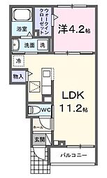 プラウドシティ南大塚Ｆ 1階1LDKの間取り