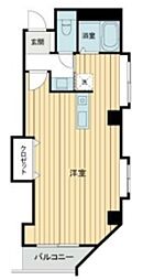 Relief不動前 2階ワンルームの間取り