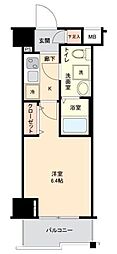 河合第一アパート 1Kの間取図画像