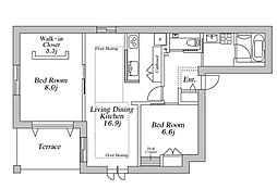 メゾン・ド・パンテュール 1階2SLDKの間取り