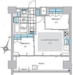 吉川ビル 2LDKの間取図画像