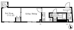 CREATIF池袋本町 1LDKの間取図画像