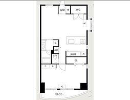 鶴見ワンダーランド 2階1LDKの間取り