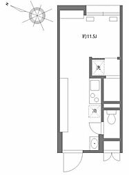 GRANPASEO目黒大塚山 ワンルームの間取図画像