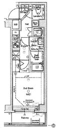 AXAS東京ORIENS 1Kの間取図画像