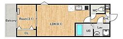 相模原市南区相模台1丁目アパート 1LDKの間取図画像