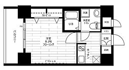 ステージファースト慶應三田 5階1Kの間取り
