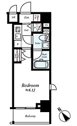 レア横濱ポートサイド 1Kの間取図画像