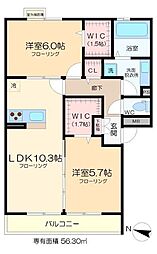 間取図画像 2LDK