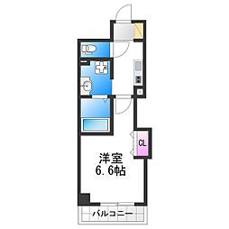 みおつくし大池橋 1Kの間取図画像
