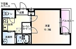 フジパレス今池2番館 1Kの間取図画像