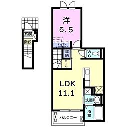 アストライア 1LDKの間取図画像