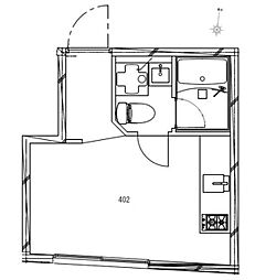 CREAL板橋氷川町 4階ワンルームの間取り