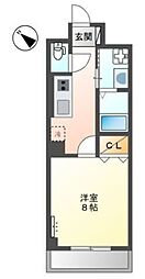 アルカンシエル馬込 2階1Kの間取り