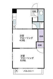 ライベストコート池袋II 3階2Kの間取り