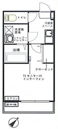 クレフラスト東淵野辺 1階1Kの間取り