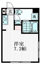 Bonds Stage千鳥町 1階ワンルームの間取り
