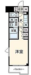 ルーブル川崎宮前平 2階1Kの間取り