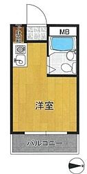 ハイシティ代々木公園 1階ワンルームの間取り