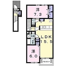 ルーチェ 2LDKの間取図画像