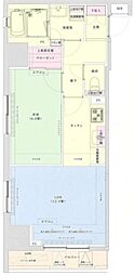 アイル銀座京橋壱番館 1LDKの間取図画像