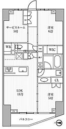 ディームス方南町 2SLDKの間取図画像