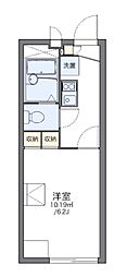 レオパレスコスモ2 1Kの間取図画像