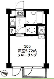 アルベリーノ上落合 1Kの間取図画像