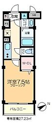 アベニューさくら 1Kの間取図画像