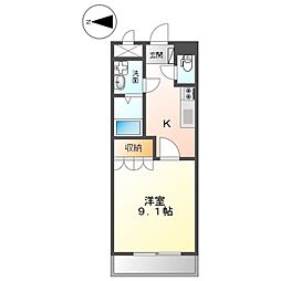 モンシェリ・カメリア 1Kの間取図画像