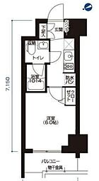 アーバネックス大森 12階1Kの間取り