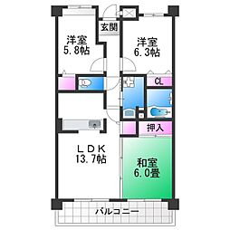 コレンテ 3LDKの間取図画像