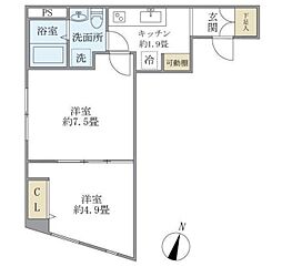 レピュア板橋レジデンスＩＩ 1階2Kの間取り