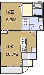 EL・MaisonK 1LDKの間取図画像