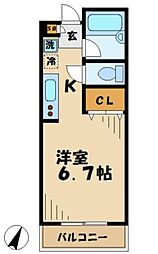 アクセス多摩センター 1Kの間取図画像