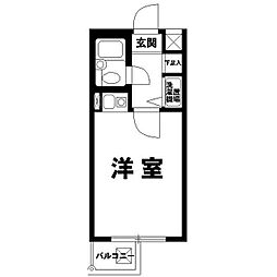 ライオンズマンション早稲田第3 ワンルームの間取図画像