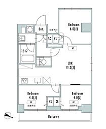 GRANPASEO東十条 3LDKの間取図画像