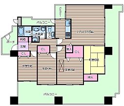 JR片町線(学研都市線) 放出駅 徒歩10分の賃貸マンション 11階4LDKの間取り