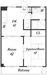 パークヒルズ福泉 2DKの間取図画像