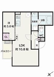Jack koshinVI 1LDKの間取図画像