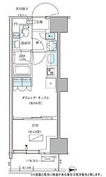 パークアクシス品川天王洲アイル 5階1DKの間取り