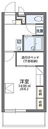 レオパレス麦の穂 2階1Kの間取り