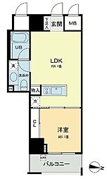 BelleFace本郷弓町 1LDKの間取図画像