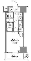 ＧＥＮＯＶＩＡお花茶屋ｓｋｙｇａｒｄｅｎ 7階1Kの間取り