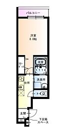 JR片町線(学研都市線) 徳庵駅 徒歩6分の賃貸アパート 1階1Kの間取り