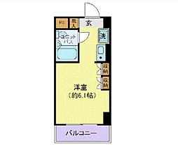 Ｋコート 3階ワンルームの間取り