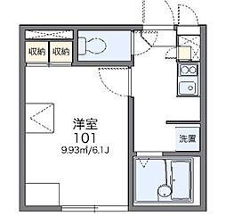 レオパレスイルリズィエール 1Kの間取図画像
