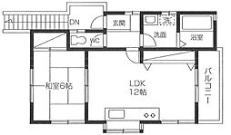 藤金ハイツ 1LDKの間取図画像