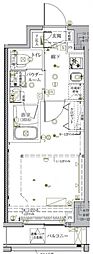 クレイシア秋葉原ラグゼスウィート 1Kの間取図画像